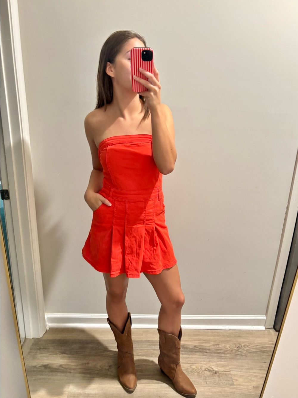 Day + Moon Strapless Red Summer Mini Dress — Ole Miss Game-Day!